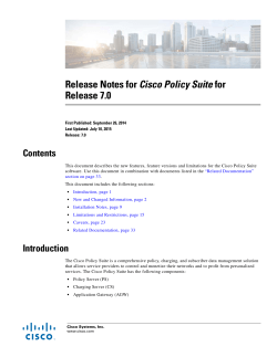 CPS Release Notes