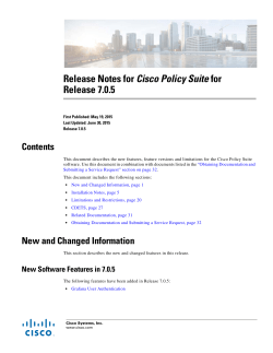 CPS Release Notes