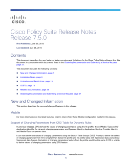 CPS Release Notes