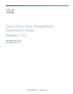 CPS Geo-Redundancy Guide