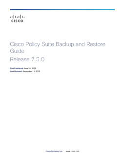 CPS Backup and Restore Guide