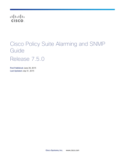 CPS Alarming and SNMP Guide