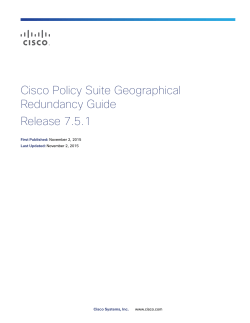 CPS Geographical Redundancy Guide