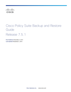 CPS Backup and Restore Guide