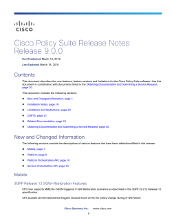 CPS Release Notes