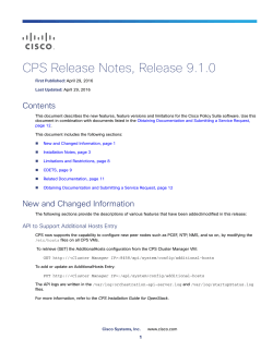 CPS Release Notes