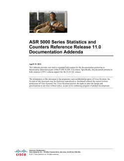 Cisco ASR 5000 Series Statistics and Counters Reference Release 11.0 Documentation Addenda- PGW-GTPU