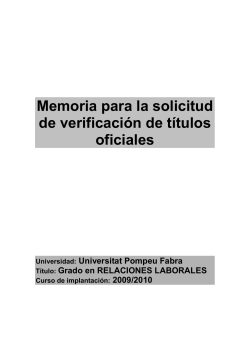 Mem ria de la titulaci