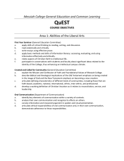 QuEST Course Objectives