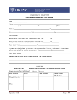 Application For Employment