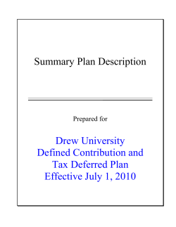 TIAA-CREF Summary Plan Description