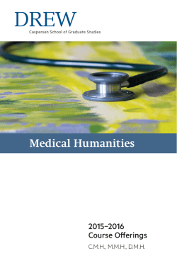 PDF of Medical Humanities 2015-2016 Course Catalog