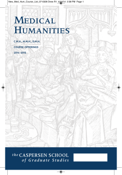 PDF of Medical Humanities 2014-2015 Course Catalog