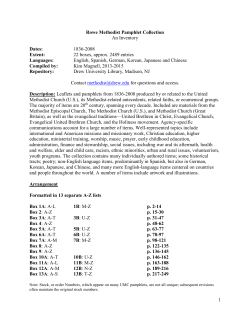 Rowe Methodist Pamphlet Collection