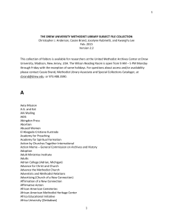 Methodist Subject File Collection