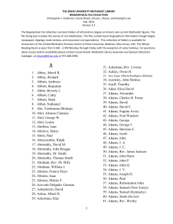 Methodist Biographical File Collection