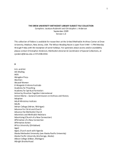 Methodist Subject File Collection