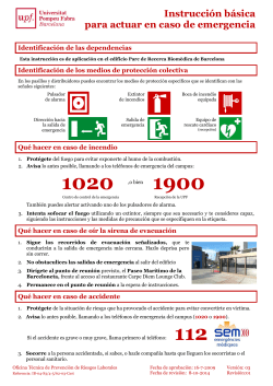 Instrucci n b sica para actuar en caso de emergencia