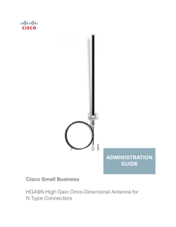 Cisco Small Business HGA9N High Gain Omni-Directional Antenna for NType Connectors Administration Guide