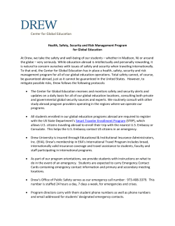 Health, Safety, Security and Risk Management Program