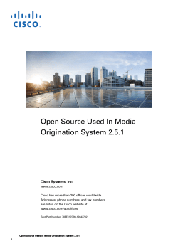 Open Source Used In Media Origination System 2.5.1