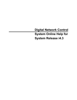 Digital Network Control System Online Help for System Release i4.3 (UNIX)