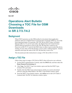 Operations Alert Bulletin: Choosing a TOC File for OSM Downloads in SR 2.7/3.7/4.2
