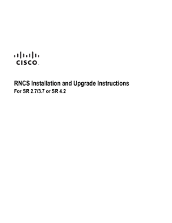 RNCS Installation and Upgrade Instructions For SR 2.7/3.7 or 4.2