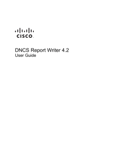 DNCS Report Writer 4.2 User