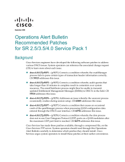 Operations Alert Bulletin: Recommended Patches for SR 2.5/3.5/4.0 Service Pack 1