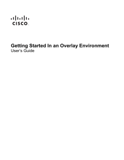 Getting Started In an Overlay Environment User Guide
