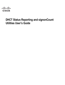 DHCT Status Reporting and signonCount Utilities User