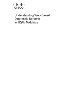 Understanding Web-Based Diagnostic Screens for GQAM Modulators User Guide