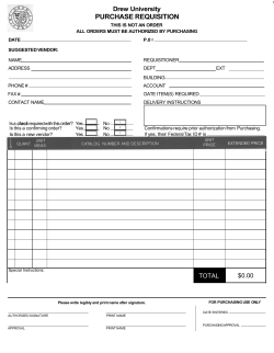 Purchase Requisition Form