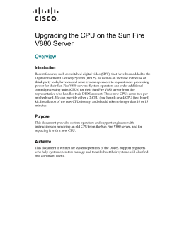 Upgrading the CPU on the Sun Fire V880 Server