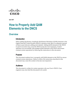 How to Properly Add QAM Elements to the DNCS