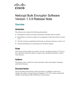 Netcrypt Bulk Encryptor Software Version 1.3.9
