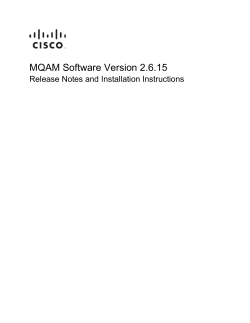 MQAM 2.6.15 Release Notes and Installation Instructions