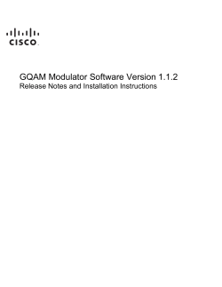 GQAM Software Version 1.1.2 Release Notes and Installation Instructions