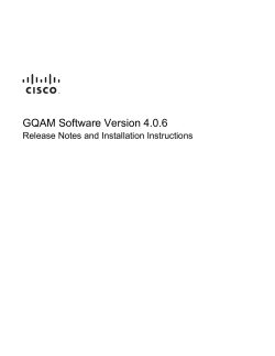 GQAM 4.0.6 Release Notes and Installation Instructions