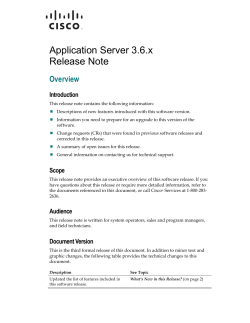 Application Server 3.6.x Release Note
