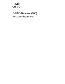 QPSK (Release G08) Installation Instructions