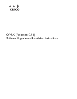 QPSK (Release C81) Software Upgrade and Installation Instructions
