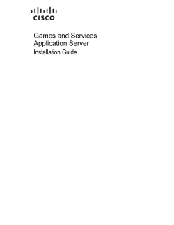 Games and Services Application Server Installation Guide