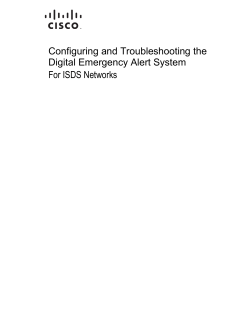 Configuring and Troubleshooting the Digital Emergency Alert System for ISDS Networks User Guide