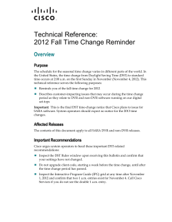 Technical Reference: 2012 Fall Time Change Reminder