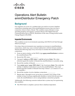 Operations Alert Bulletin: emmDistributor Emergency Patch