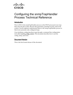Configuring the snmpTrapHandler Process Technical Reference