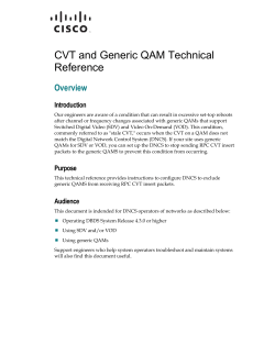 CVT and GenericQAM Technical Reference