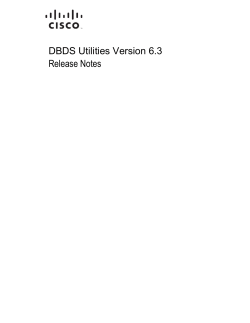 DBDS Utilities Version 6.3 Release Notes